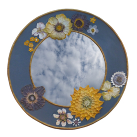 image of handcrafted  Hand crafted Floral Mirror by Sarah Howarth 